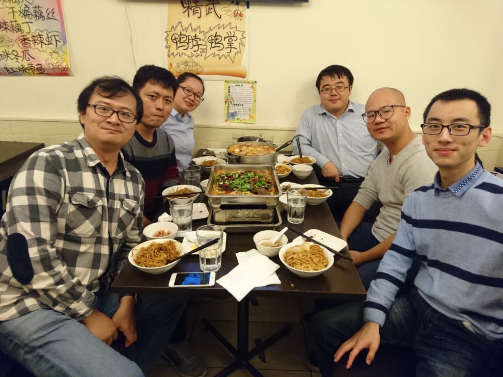 Gathering after Chen Zhao's PhD defence (Montreal; 2017/11)